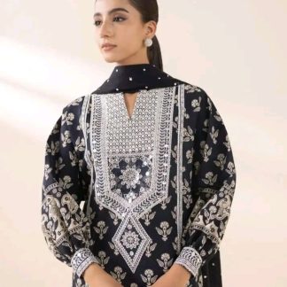 SAPPHiRE Daily 3pc Embroidered light khaddar Suit