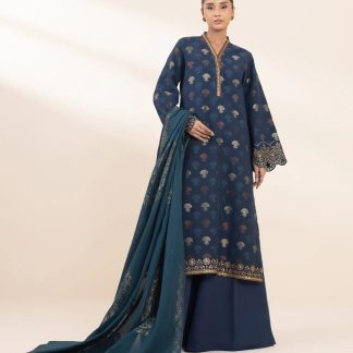 SAPPHIRE 3Pc Embroidered jacquard Suit U3PEST24V912 Unstitched
