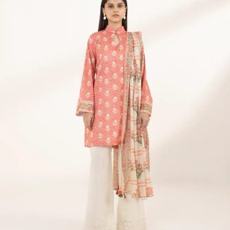 Sapphire lawn| 3Pc with lawn voil Dopatta