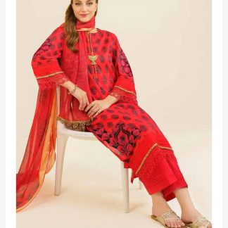 NISHAT UNSTITCHED EMB 3PC