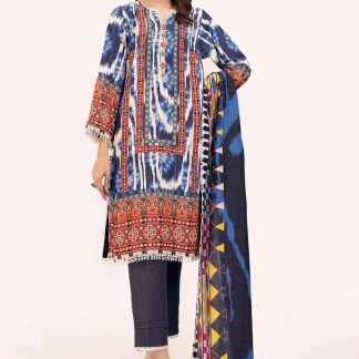 Gul Ahmed Winter Printed Karandi Unstitched 3Pc Suit