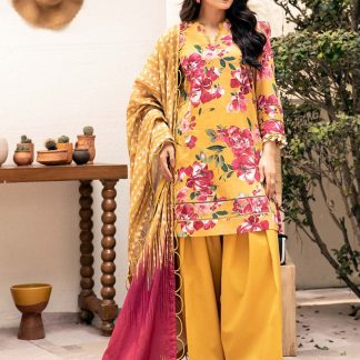 Maria.B Unstitched Lawn Printed 3 Piece Suit -