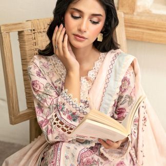 Maria.B Unstitched Lawn Printed 3 Piece Suit -