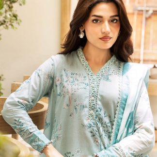 Maria.B Unstitched Lawn Printed 3 Piece Suit -