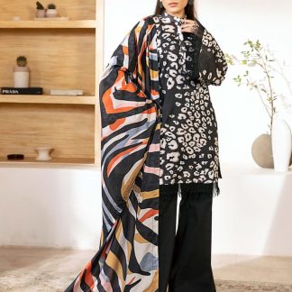 Maria.B Unstitched Lawn Printed 3 Piece Suit -